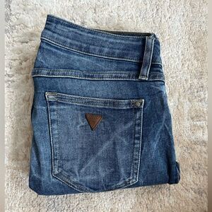 Guess Skinny Jeans Blue Wash Ankle Zipper Sz 27